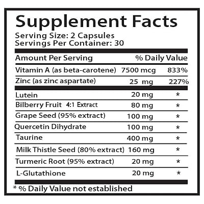 Eye strength - EYE VISION SUPPLEMENT - Image clarity, Sharp details, Pure sightlines, Focus enhancer, Clear eye, Bright perspective, Detail view, Focus sharp, Vision power 1 Bottle 60 Capsules