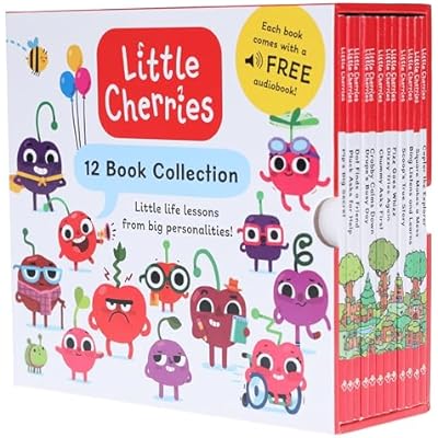 Little Cherries Little Life Lessons 12 Books Collection Box Set with Free Audio Books (Bing Listens and Learns, Pluck Asks for Help, Crabby Calms ... Tries Again , Chummy Asks First & 5 More)