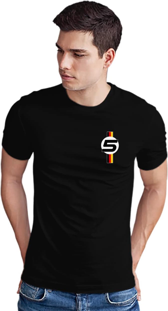 Quote MarshalsMen's F1 Sebastian Vettel Round Neck Black T-Shirt