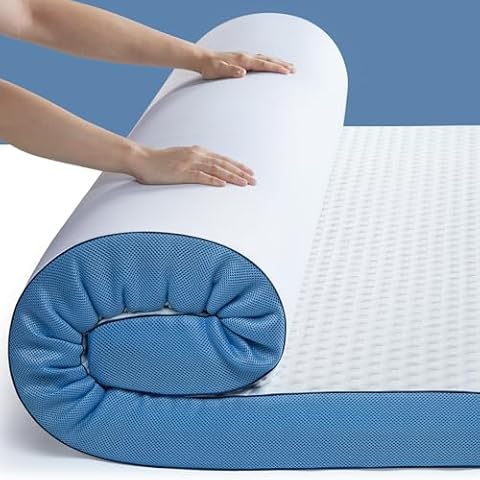 PERLECARE 3 Inch Firm Mattress Topper Full Size, Cooling Gel-Infused Memory Foam Bed Topper for Pain Relief, High-Density Mattress Pad with Removable Soft Cover, CertiPUR-US Certified