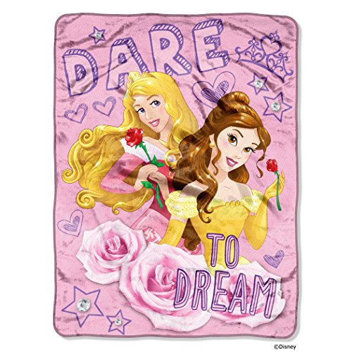 Disney's Princesses, "Dare to Dream" Micro Raschel Throw Blanket, 46" x 60", Multi Color