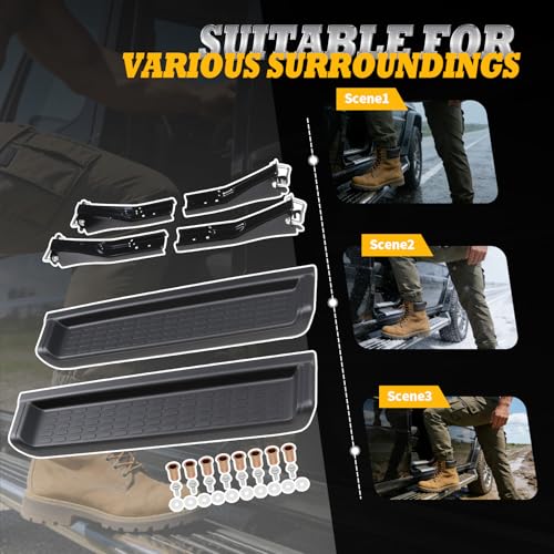 2PCS estribos laterales compatibles con Wrangler TJ 1997-2006 miniatura 7