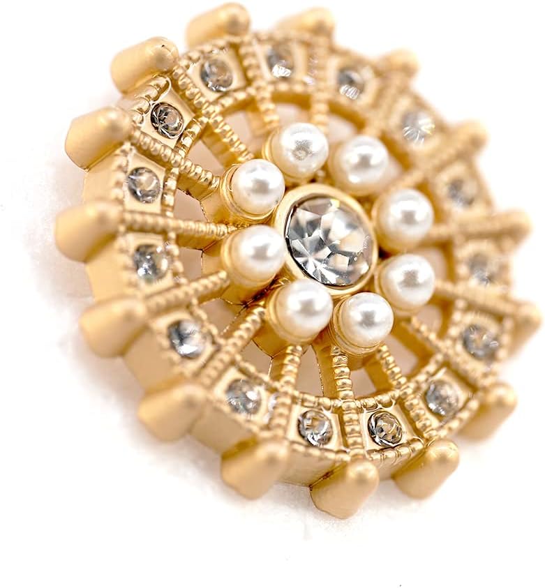 20 pcs Golden Vintage Hollow Out Metal Helm Sewing Shank Buttons for Coats -25mm -1"