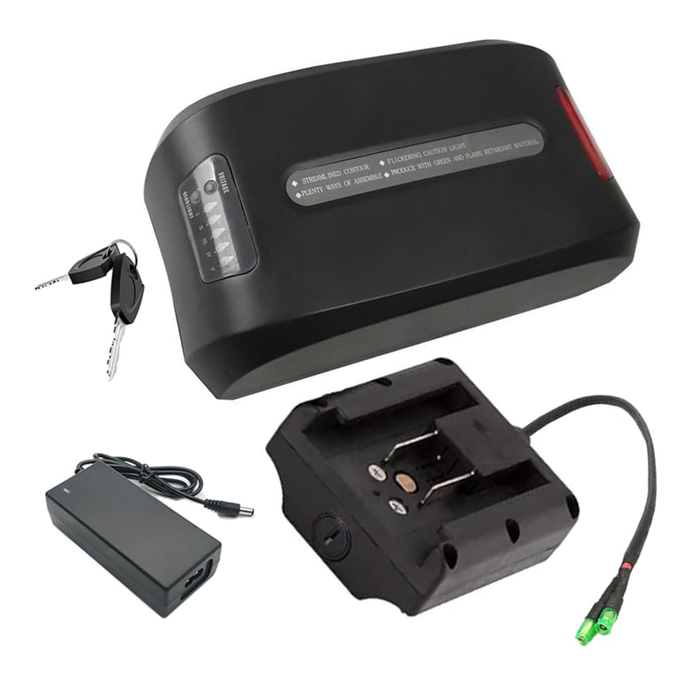 Pacco Batteria agli ioni di Litio Ricaricabile da 24V, 36V, 8Ah, 10Ah, 12Ah, 15Ah per Kit Motore da 200W a 600W con Display di Potenza, Protezione BMS e caricabatteria.,36v10ah