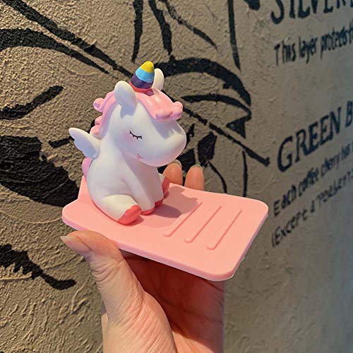 Zostland Unicorn Phone Holder Adjustable Stand Lovely Desktop Cell Phone Stand, Creative Cartoon Multi-Function Desk Phone Stand, Smartphone Dock (Unicorn Pink) #TOP1