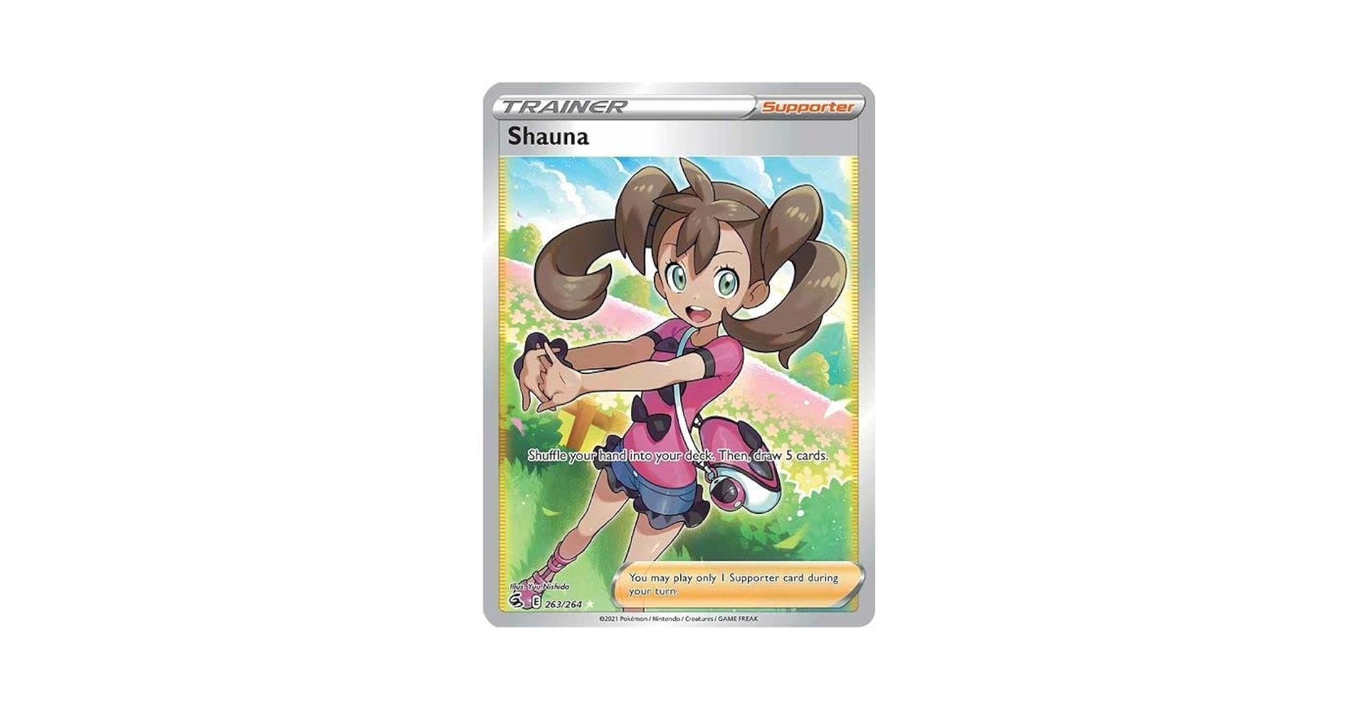 ポケモン - シャナ Shauna 263/264 Fusion Strike NM Full Art Ultra Rare Pokemon
