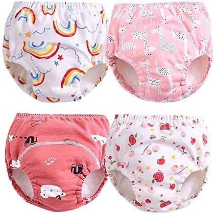 Orinery Unisex Baby Reusable Toddler Potty Training Pants 4-Pack (2-3 Years Old, Color A)