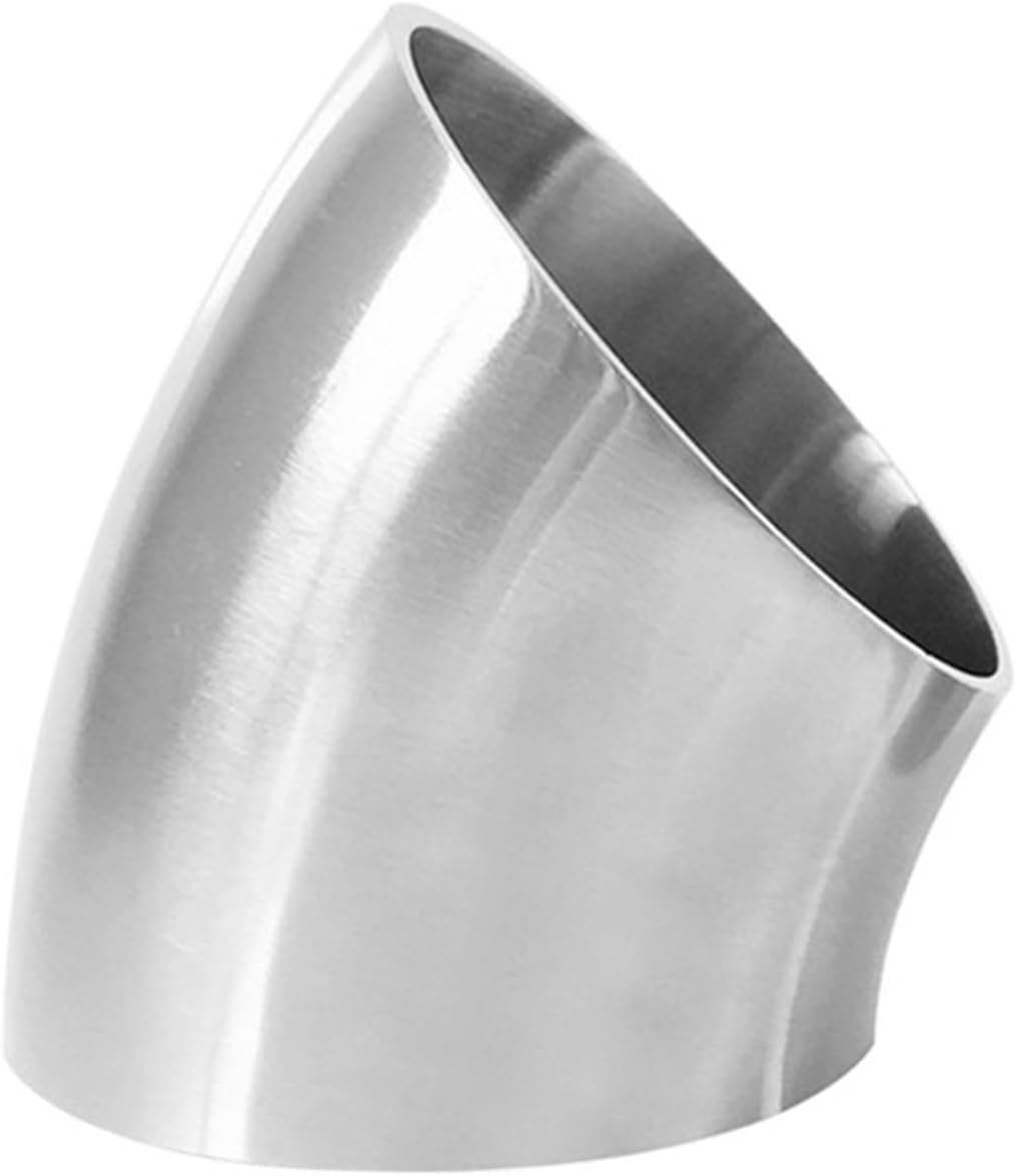 1Pcs 304 stainless steel 45 degree elbow welding food grade polished butt welded pipe fittings joint Φ 19-273(19-1.5)