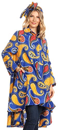 Robe ample d'été légère contre la chaleur imprimé ethnique chic