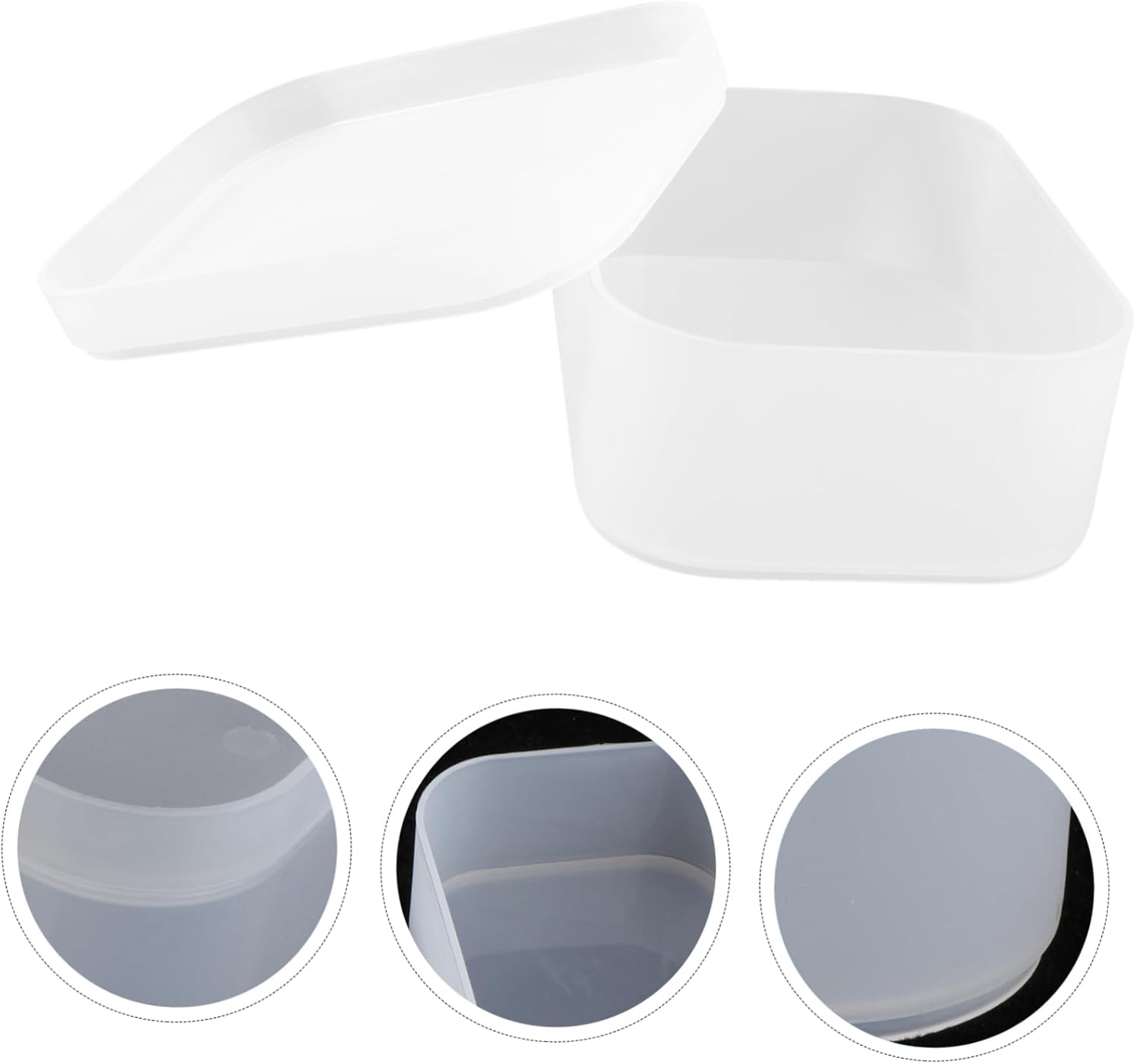 White PP Cosmetic Storage Box for Desktop Organization, Large Capacity image 5