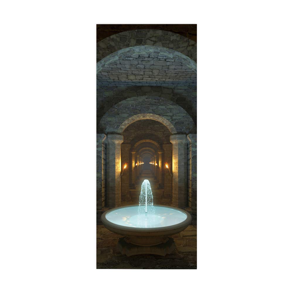 Autocollant porte trompe l'oeil 3D arches agrandisseur d'espace vinyle 93x205