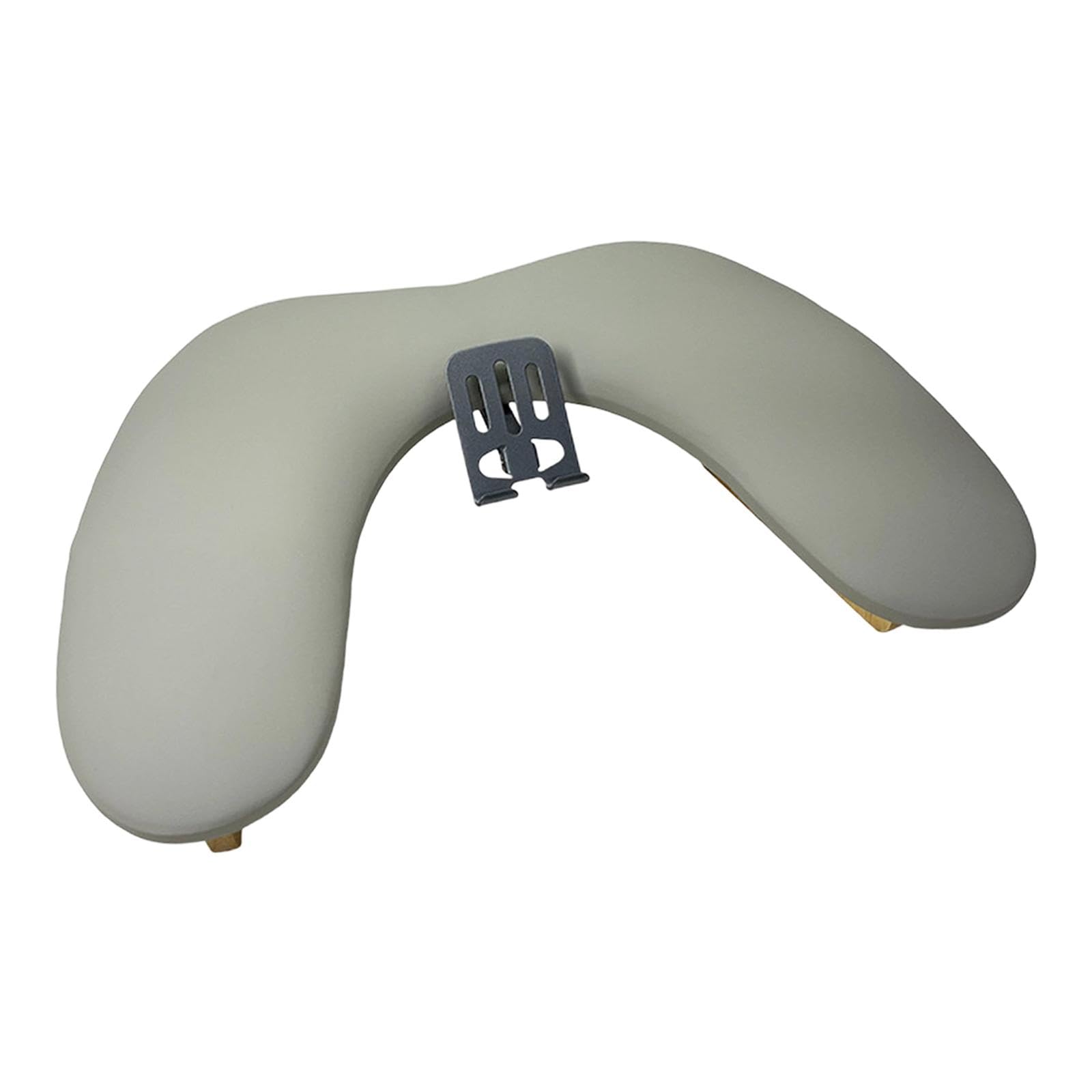 TISHITA Almohada para Manicura Cojín para de Manos Soporte Estable para Técnica de Uñas Almohadilla Confortable con Porta Teléfono Integrado Adecuada P, Gris