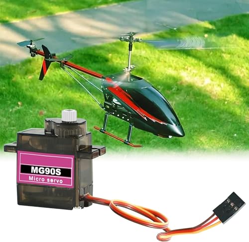 Image of REES52 4 Pack MG90S Servo 9G Servo Metal Gear Micro Servo for Aurduino Project RC Helicopter Planes Boat Robot Car