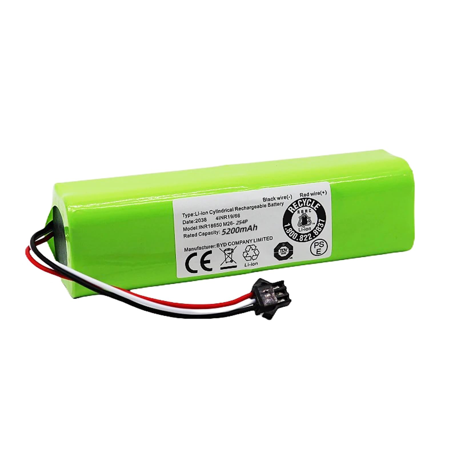 14,4 V 5200 mAh 6800 mAh 12800 mAh Akumulator do odkurzacza robota Akumulator litowo-jonowy do ponownego ładowania w zestawie Baterie zapasowe z wtyczką SM-3P
