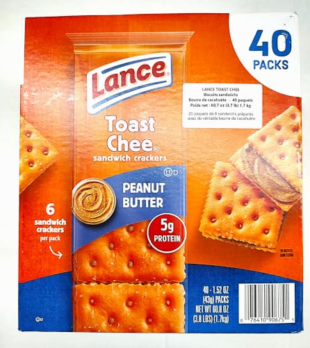 Lance Toast Chee Peanut Butter Crackers, 2 pack of 20 (40 ct.)