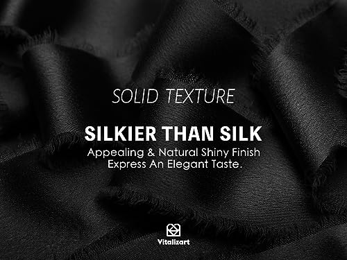 Vitalizart Black Silky Satin Ribbon 1 inch x 15 Yard Wooden Spool Handmade Frayed Ribbon for Gift Wrapping Baby Shower Wedding Bridal Bouquets Holiday Decoration 3 Rolls x 5 Yard - Image 3