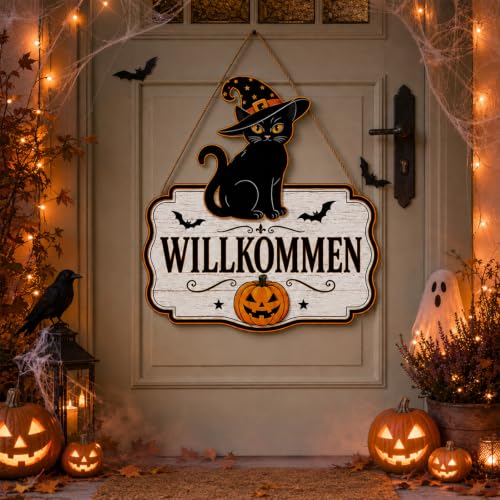 Halloween Deko Tür Holzschild Halloween
