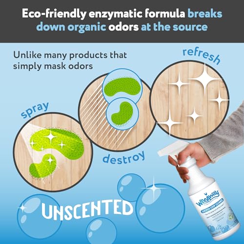 Image of Wee Away Coop Refresher & Droppings Remover for Chickens, Enzyme Cleaner for Bird Poop, Odor Eliminator for Outdoor Chicken Coops, Unscented, 32oz