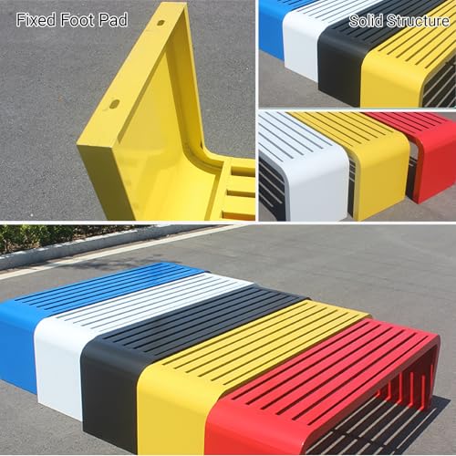 Banc de jardin en acier inoxydable design moderne et structure robuste - 5
