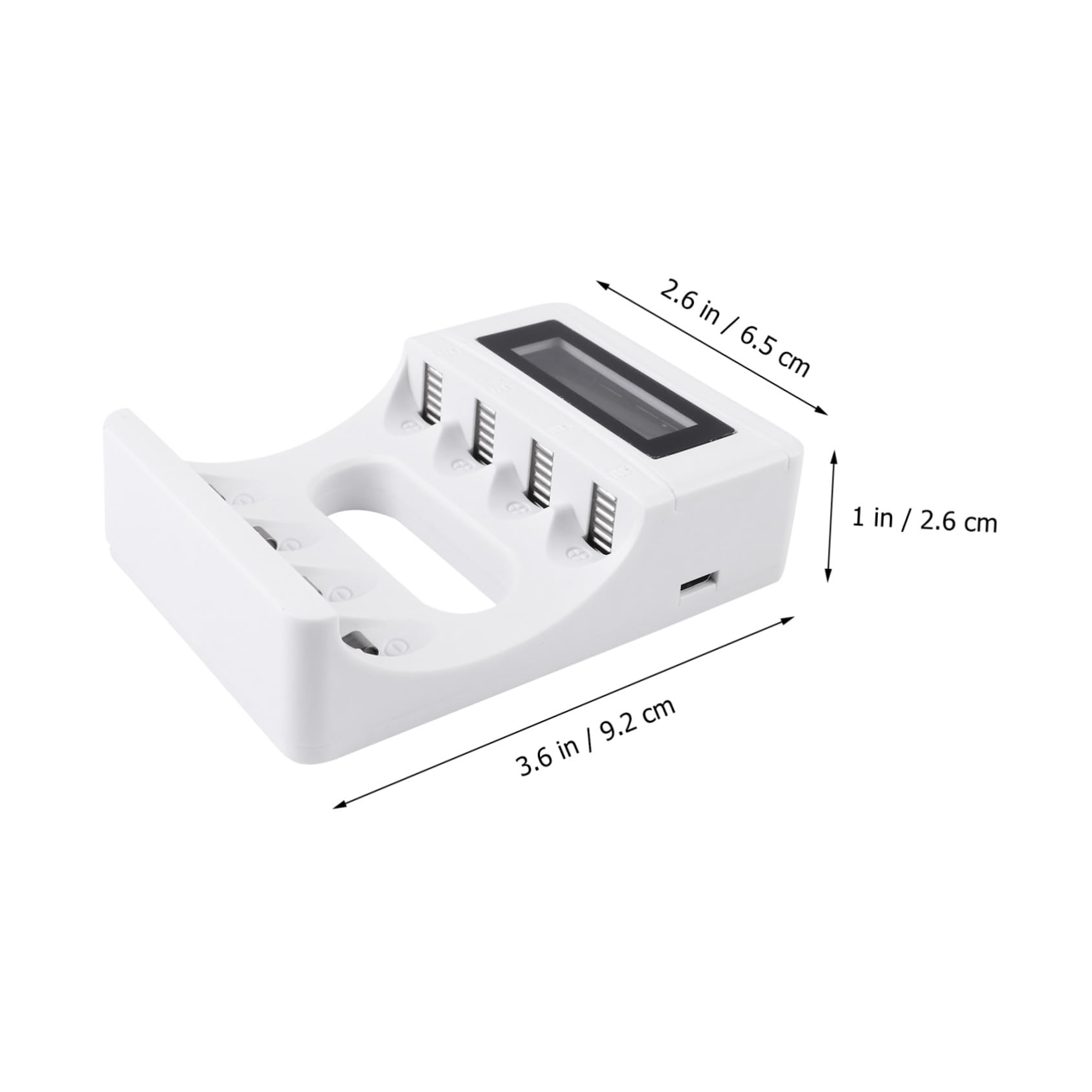 HOMSFOU 2piezas Cargador Recargable De Baterías Pantalla LCD De Slots para Equipos Electrónicos Cargador USB Seguro