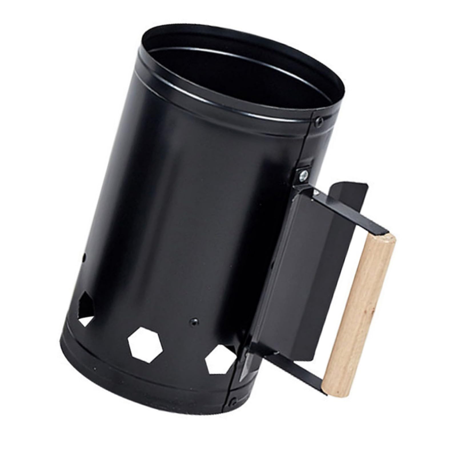 LWHZOFR Metal Bucket with Handle Fires Starter Chimney for Outdoor Barbecue Cooking Camping Portable BBQ Carbon Chimney