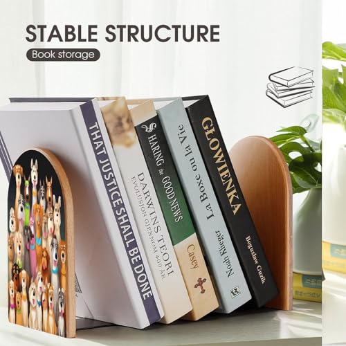 Sujetalibros originales de madera con siluetas de perros para regalar a amantes de la lectura 8