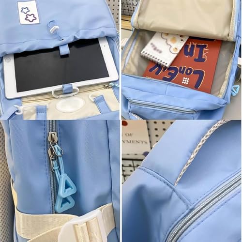 Rosy Posy Backpack, Cute Backpack, Travel Double Shoulder Bag Straps Large Capacity (Black)3