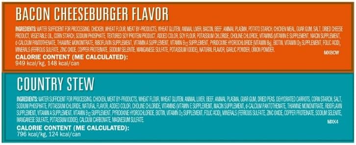 Ol's~Roys Wet Dog Food Variety Pack ~ 24 Cans ~ 5.5 Oz Each ~ Bacon Cheeseburger Flavor & Country Stew Cuts in Gravy, Complete and Balanced, Soft Texture, Small to Large Breeds, No Artificial Flavors.