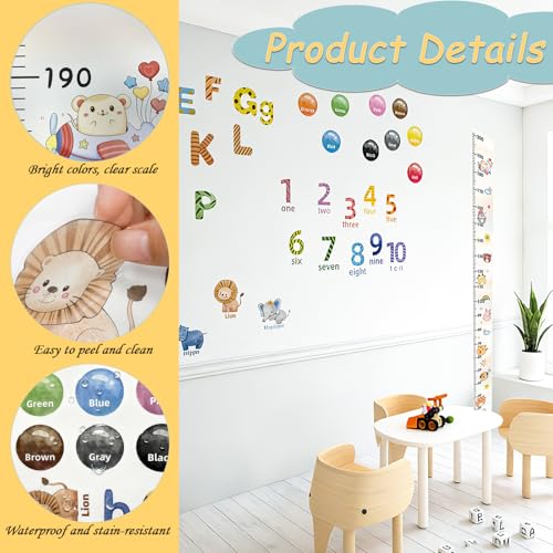 Calcomanías alfabeto y números para pared miniatura 5