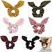Ondder Bow Scrunchies for Hair Satin Silk Scrunchies, Hair Accessories for Women Ladies Young Women, 6 Assorted Colors Scrunchies