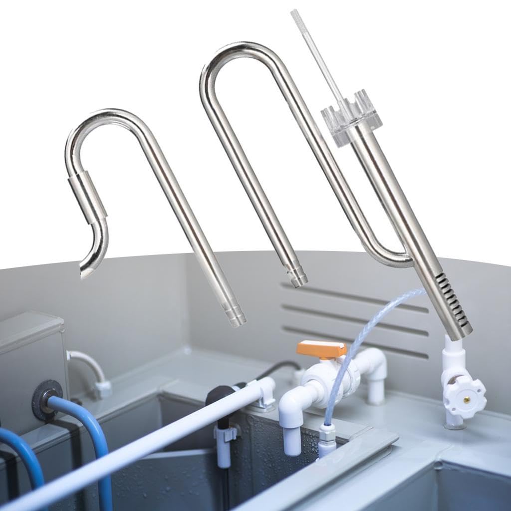 Tubo Filtro Riutilizzabile per Acquario Lily in Acciaio Inox con Ingresso E Uscita per Acquario Piantumato (12 Mm, 16 Mm), 12 Olio-Pellicola Regolare