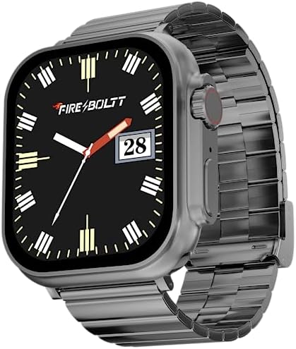 Fire-Boltt Gladiator + 1.96 AMOLED Display Luxury Smartwatch, Rotating Crown, 115+ Sports Modes & Bluetooth Calling, AI Voice Assistant, Gaming