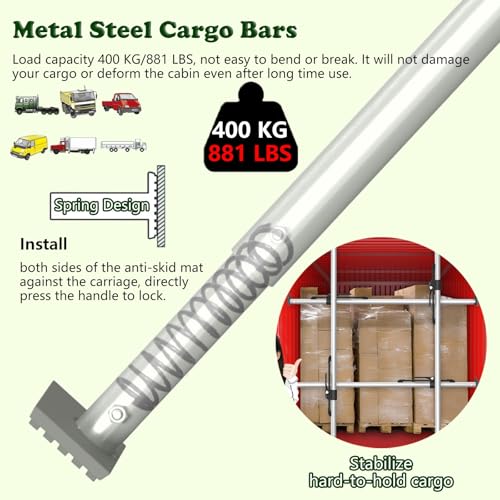 Barras de bloqueo de carga extensibles de metal para poste de soporte de camionetas 4