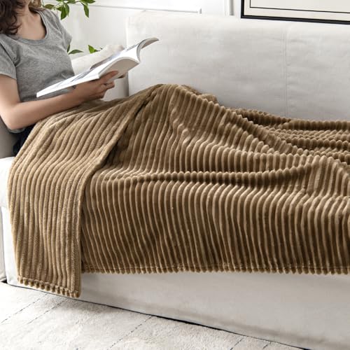 MIULEE Kuscheldecke Fleecedecke Flanell Decke Kamel 1er 125x150cm – Ansicht 5