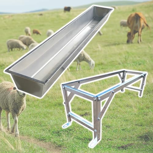 Comedero portátil de metal para caballos con soporte alto, comedero de ganado fácil de limpiar para exteriores, cobertizo, bolígrafo, uso en pastos