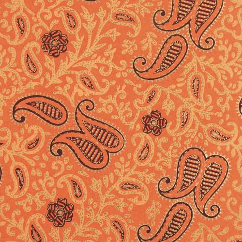 Papier decora kashmir rouille PAPERTREE 58x91 grand format pour scrapbooking