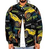 Fermeture à bouton sécurisé : la veste Monster Truck1 Letterman dispose de boutons de haute qualité qui restent sécurisés et ne se desserrent pas facilement, assurant une expérience fluide et sans tracas lorsque vous mettez ou retirez cette veste de baseball