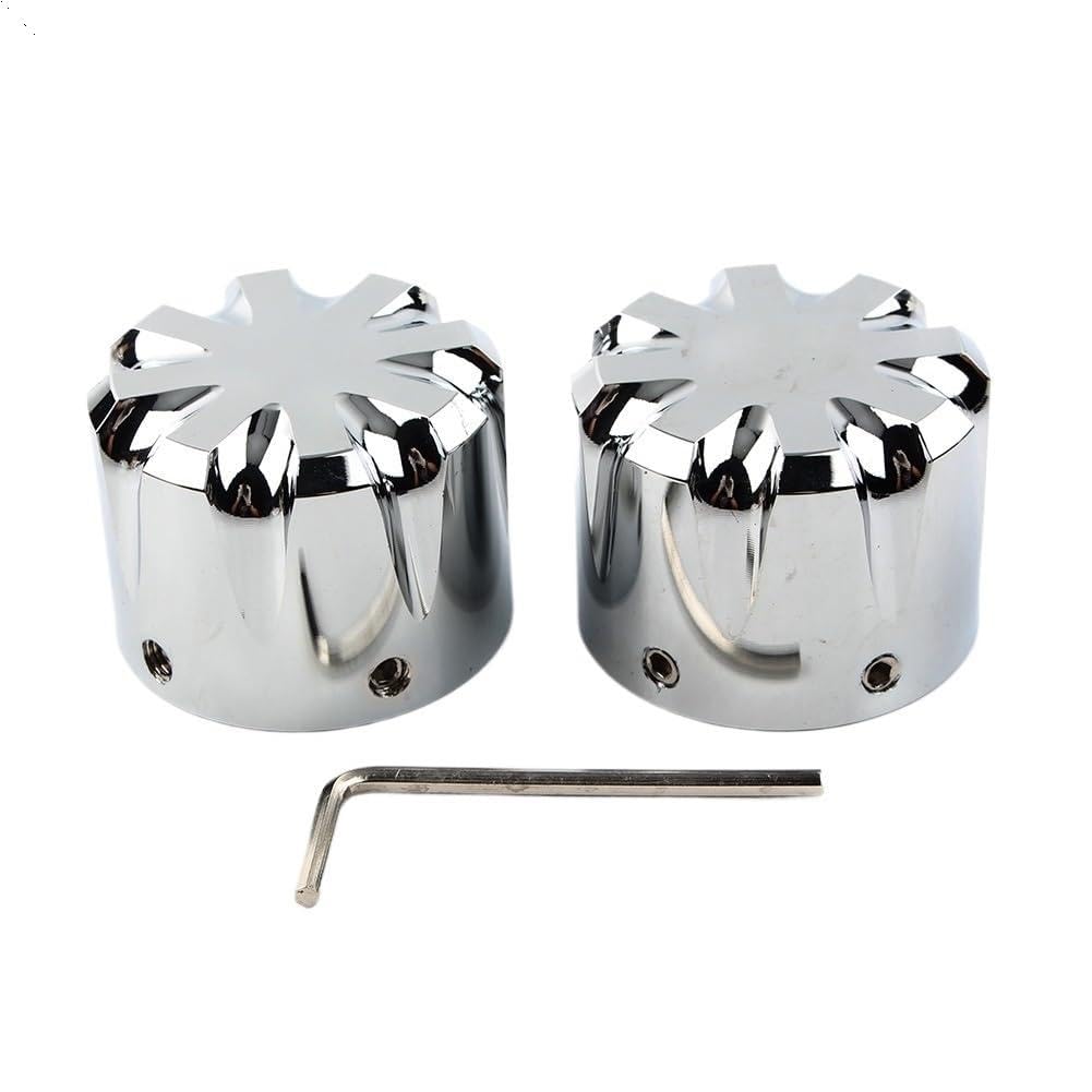 Motorcycle Front Axle Nut Cap Cover Bolts for Harley Touring Softail Road King Glide Dyna CNC Aluminum Alloy Chrome
