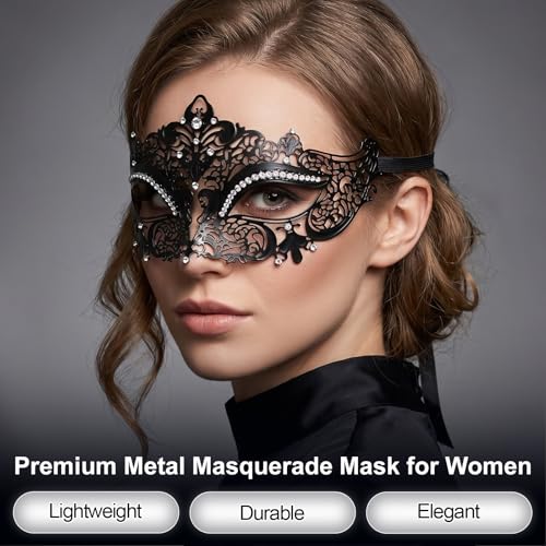 Image of Exlinonline Lace Masquerade Mask Elastic,Fit for Adult,Soft Gentle Material,Specially For Costume,Thememed Party