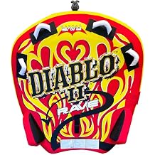 RAVE Sports Diablo II Boat Towable Tube - Inflatable Boating Tube for 1-2 Riders - Heavy-Duty Water Tube for Boats to Pull - Water Sports Towable with Quick Connector