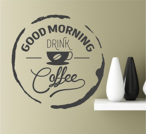 Southern Sticker Company Good Morning Drink Coffee Vinyl Wall Art Inspirational Quotes Decal Sticke