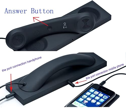 Miniatura 3 de Moda Retro Teléfono Auricular 0.138 in Micrófono Prevención Radiación Compatible con iPhone Samsung