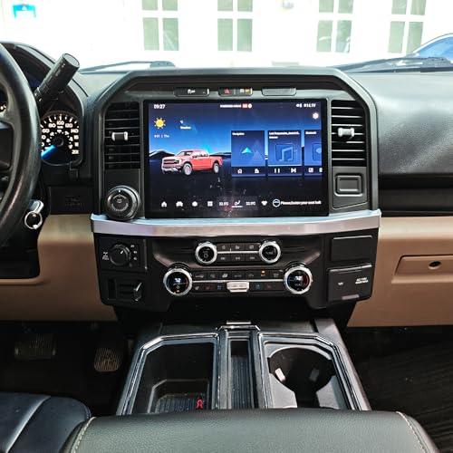 13 inch Touch Screen Car Radio for Ford F150 2015-2022 Android Auto Wireless Carplay GPS Navigation Multimedia Player Head Unit (Black)