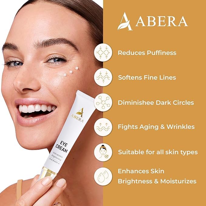 Miniatura 7 de ABERA Crema de ojos reparadora natural, minimiza las bolsas y la hinchazón debajo de los ojos, reduce las arrugas, las líneas finas y las ojeras,