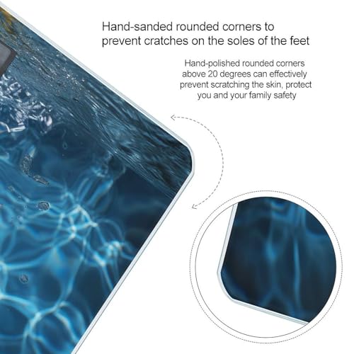 Báscula digital de baño con capacidad 400 lb y pantalla LCD miniatura 4