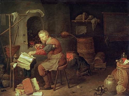 Art portrait l'atelier de l'alchimiste de David Ryckaert cadeau idéal passionnés d'art