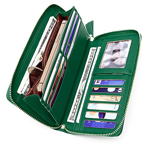 Geead Wallets For Women Large Capacity Pu Leather Credit Card Holder Clutch Wristlet Wallet #TOP2