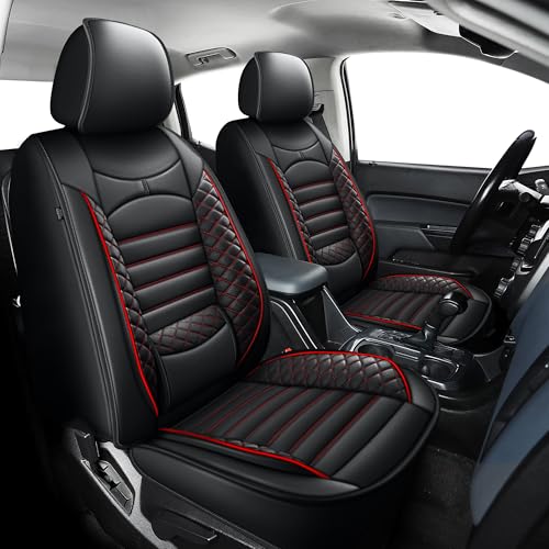 AOMSAZTO Seat Covers Fit for 2015-2024 2025 2026 Chevrolet Chevy Colorado Crew Cab Z71 LT ZR2 Custom Leather Truck Seat Covers(Black&Red,2 Front Seats) AOMSAZTO Seat Covers Fit for 2015-2024 2025 2026 Chevrolet Chevy Colorado Crew Cab Z71 LT ZR2 Custom Leather Truck Seat Covers(Black&Red,2 Front Seats)
