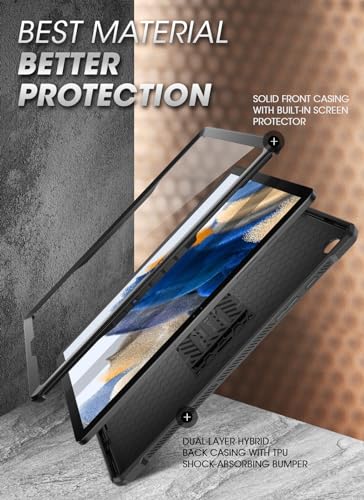 Image of SUPCASE for Samsung Galaxy Tab A9 Plus Case with Stand (Unicorn Beetle Pro), [Built-in Screen Protector] Heavy Duty Rugged Kickstand Protective Tablet Cover for Galaxy Tab A9 Plus 11 Inch, Black
