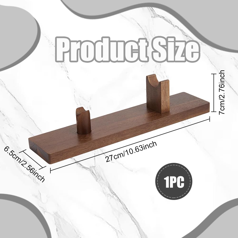 UNICRAFTALE 1 portacoltelli in legno, marrone, supporto unico per collezione di coltelli, astuccio per coltelli fissi, organizer per coltelli, borsa, per cucina, soggiorno, rustico, casa, 27 x 6,5 x 7